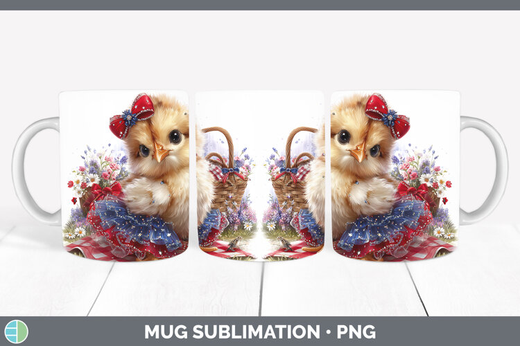 GorgeousAnimals Patriotic Mug Wrap design.