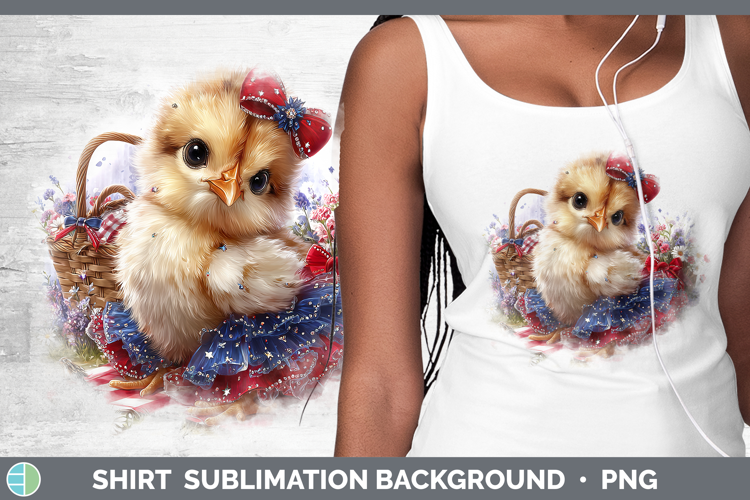 Animals Patriotic Chicken Shirt Sublimation Background Desig