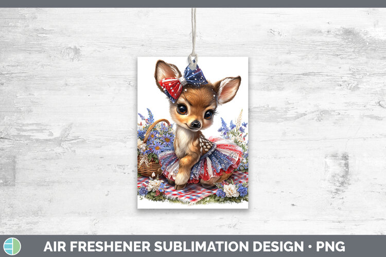GorgeousAnimals Patriotic Air Freshener design.