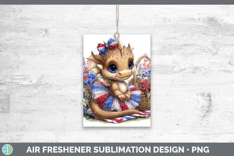 Animals Patriotic Dragon Air Freshener Sublimation Car Fresh