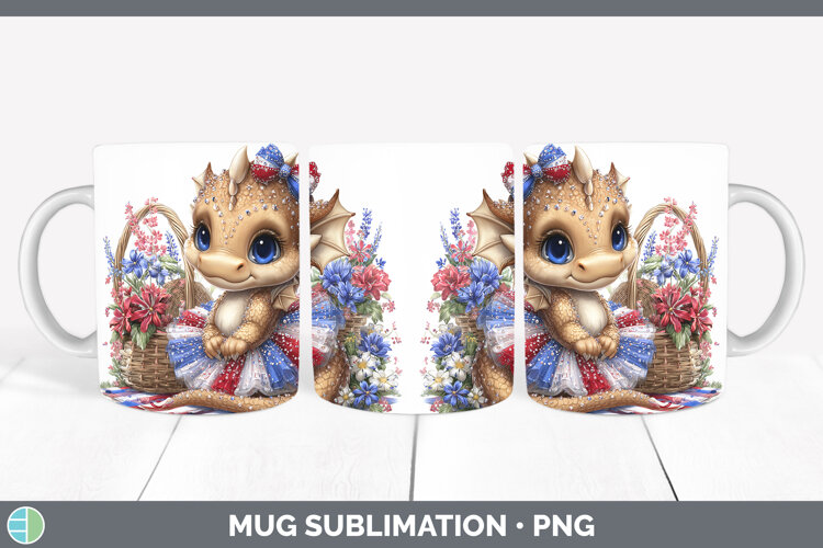 GorgeousAnimals Patriotic Mug Wrap design.