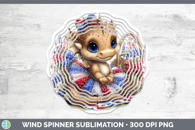 Animals Patriotic Dragon Wind Spinner Sublimation Spinner De