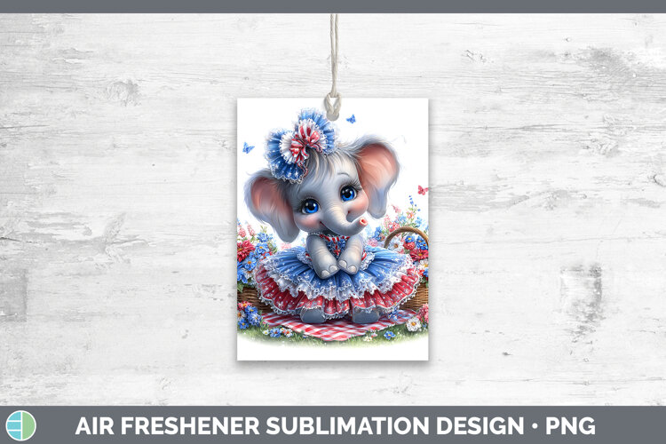 GorgeousAnimals Patriotic Air Freshener design.