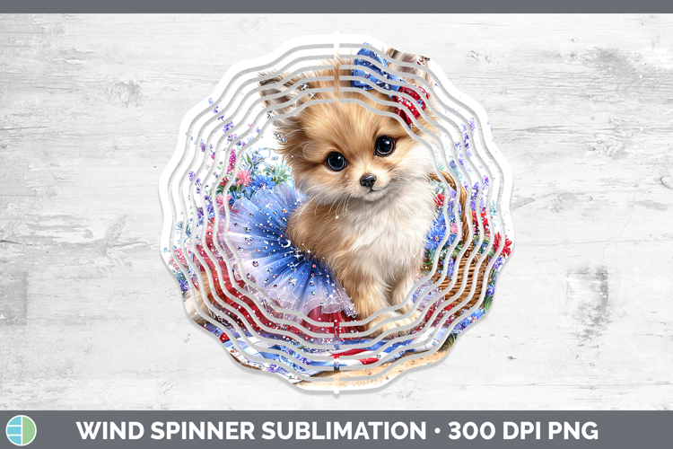 Animals Patriotic Fox Wind Spinner Sublimation Spinner Desig