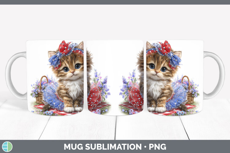 GorgeousAnimals Patriotic Mug Wrap design.