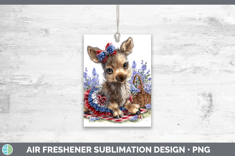 Animals Patriotic Moose Air Freshener Sublimation Car Freshe