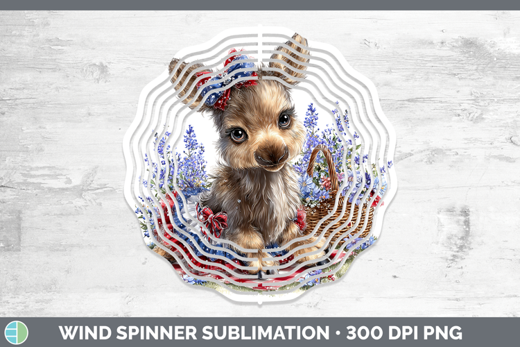 Animals Patriotic Moose Wind Spinner Sublimation Spinner Des
