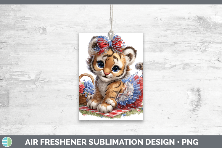 Animals Patriotic Tiger Air Freshener Sublimation Car Freshe