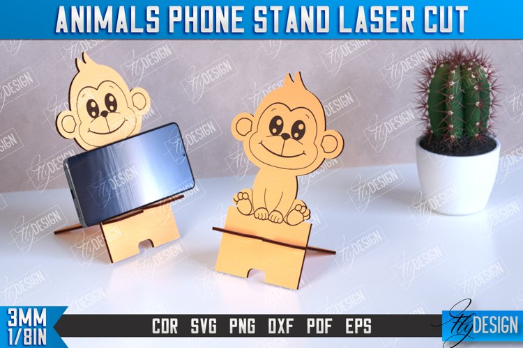 Phone Stand | Table Smartphone Holder | Monkey Shape | CNC