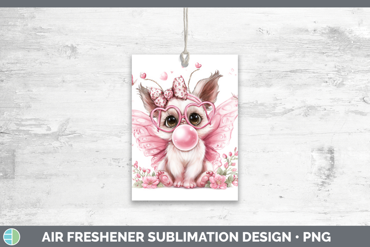 Butterfly Animals Pink Bubble Gum Air Freshener Sublimation