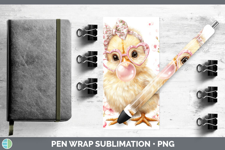 GorgeousAnimals Pink Bubble Gum Pen Wrap design.