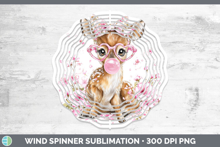 GorgeousAnimals Pink Bubble Gum Wind Spinner design.