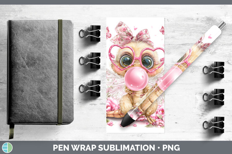 GorgeousAnimals Pink Bubble Gum Pen Wrap design.
