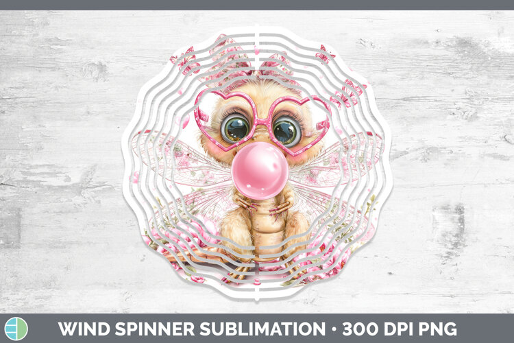 GorgeousAnimals Pink Bubble Gum Wind Spinner design.