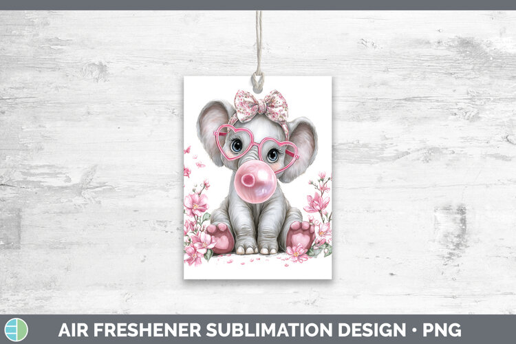 GorgeousAnimals Pink Bubble Gum Air Freshener design.
