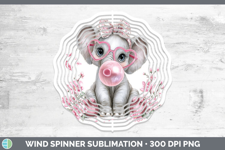 GorgeousAnimals Pink Bubble Gum Wind Spinner design.