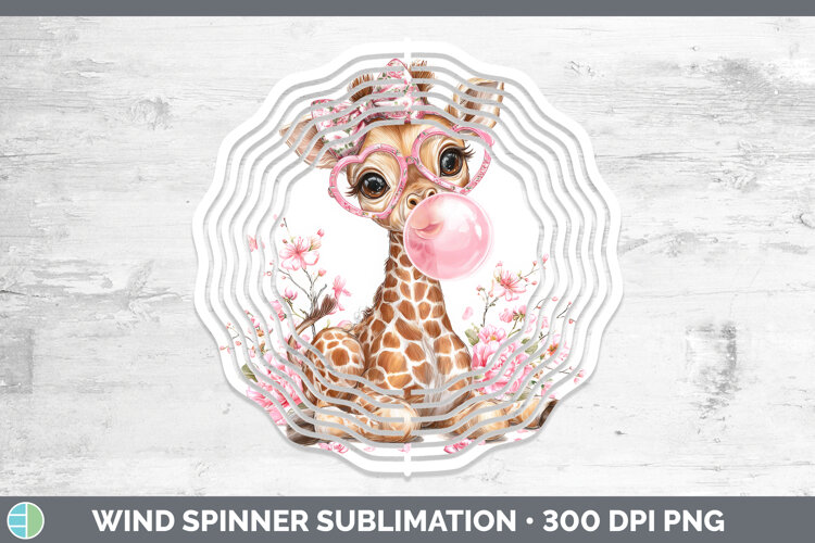 GorgeousAnimals Pink Bubble Gum Wind Spinner design.