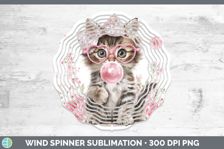 GorgeousAnimals Pink Bubble Gum Wind Spinner design.