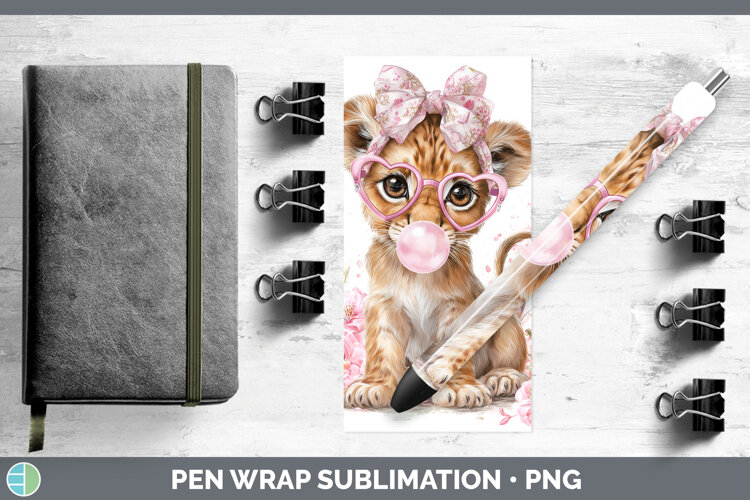 GorgeousAnimals Pink Bubble Gum Pen Wrap design.