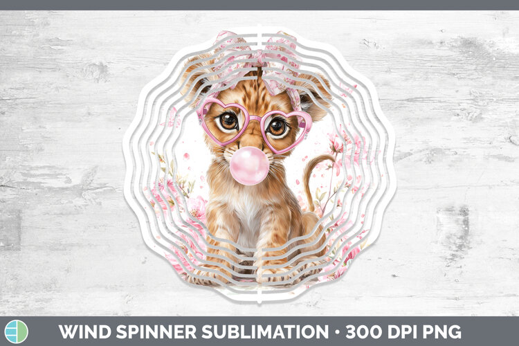 GorgeousAnimals Pink Bubble Gum Wind Spinner design.