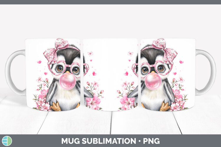 GorgeousAnimals Pink Bubble Gum Mug Wrap design.
