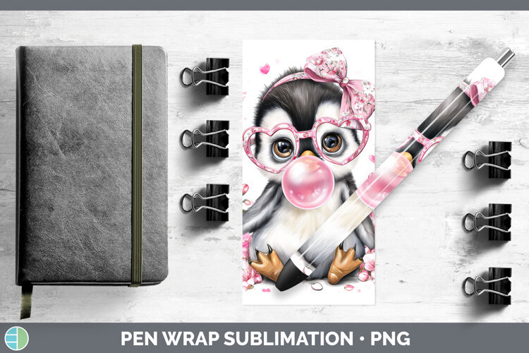 GorgeousAnimals Pink Bubble Gum Pen Wrap design.