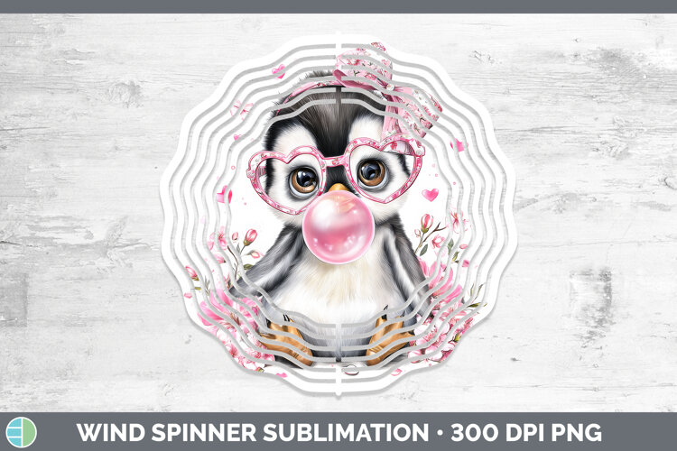 GorgeousAnimals Pink Bubble Gum Wind Spinner design.