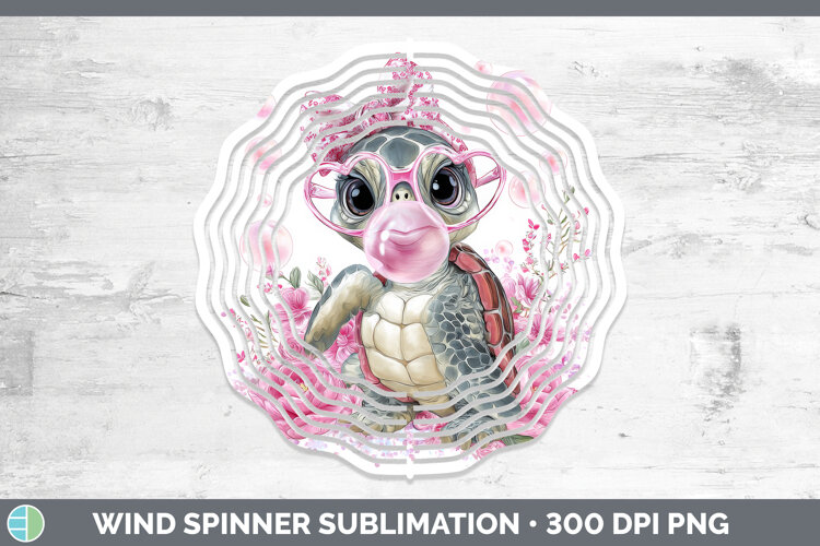 GorgeousAnimals Pink Bubble Gum Wind Spinner design.