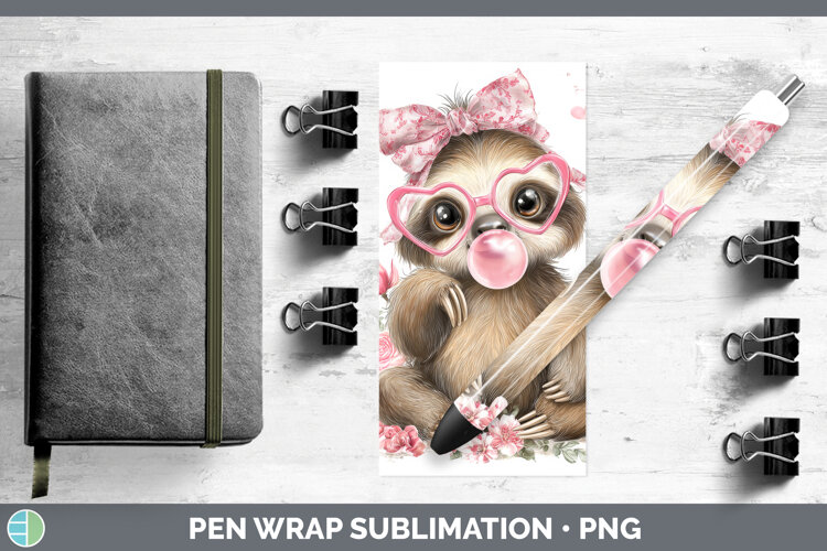 GorgeousAnimals Pink Bubble Gum Pen Wrap design.