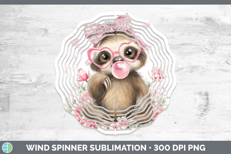 GorgeousAnimals Pink Bubble Gum Wind Spinner design.