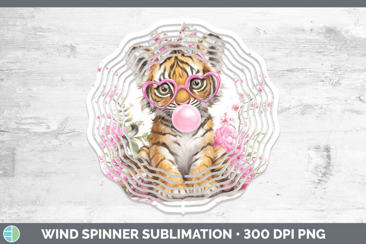 GorgeousAnimals Pink Bubble Gum Wind Spinner design.