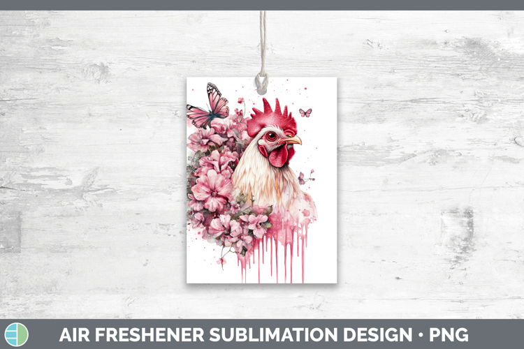 Animals Pink Drips Chicken Air Freshener Sublimation Car Fre