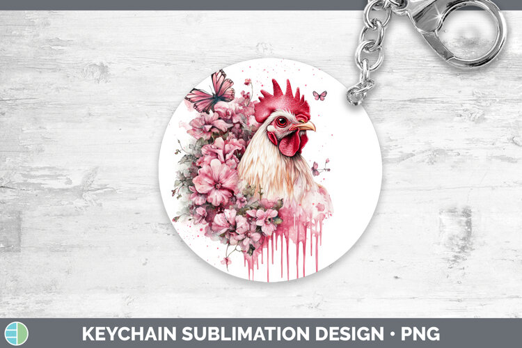 GorgeousAnimals Pink Drips Keychain design.