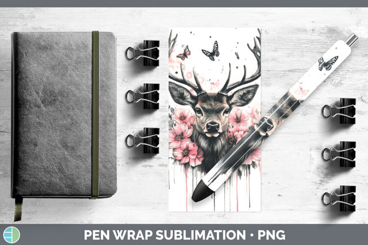 GorgeousAnimals Pink Drips Pen Wrap design.