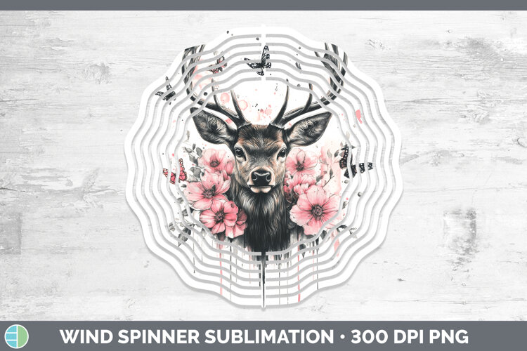 GorgeousAnimals Pink Drips Wind Spinner design.