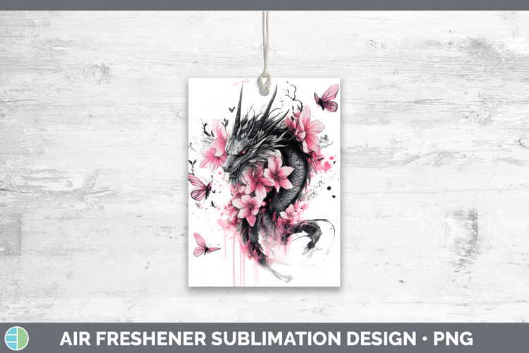 Animals Pink Drips Dragon Air Freshener Sublimation Car Fres
