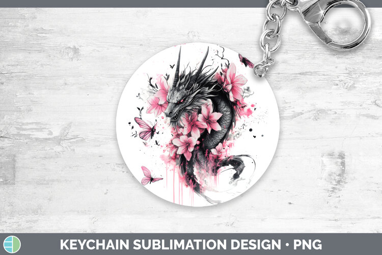 GorgeousAnimals Pink Drips Keychain design.