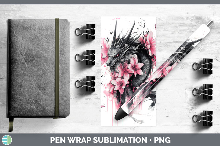 GorgeousAnimals Pink Drips Pen Wrap design.