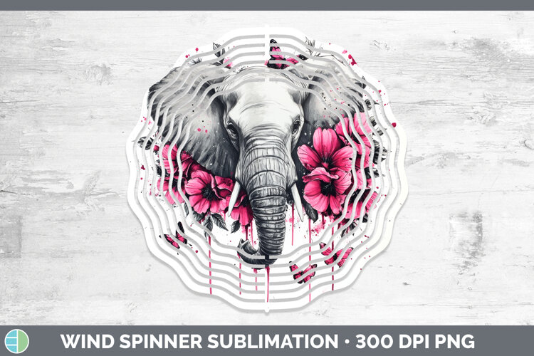 GorgeousAnimals Pink Drips Wind Spinner design.