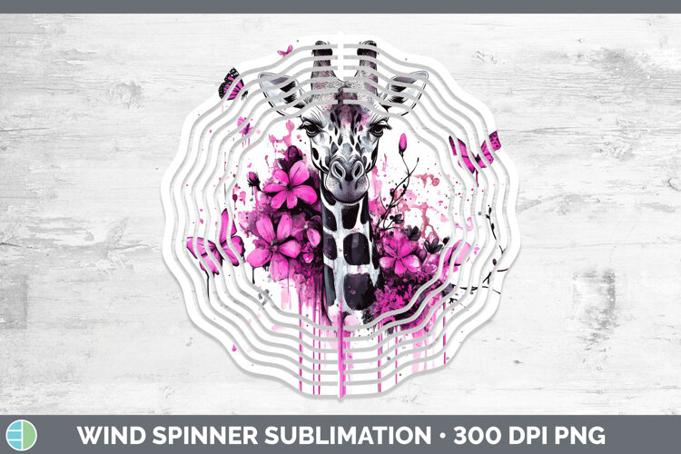 GorgeousAnimals Pink Drips Wind Spinner design.