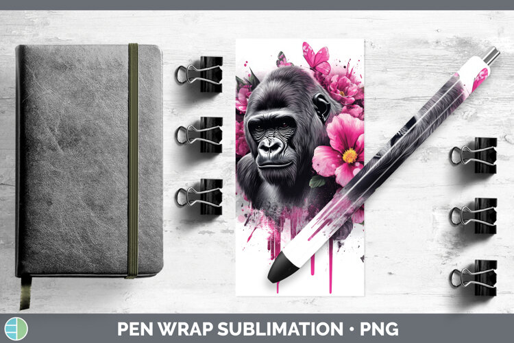 GorgeousAnimals Pink Drips Pen Wrap design.