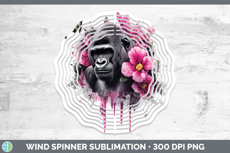 GorgeousAnimals Pink Drips Wind Spinner design.