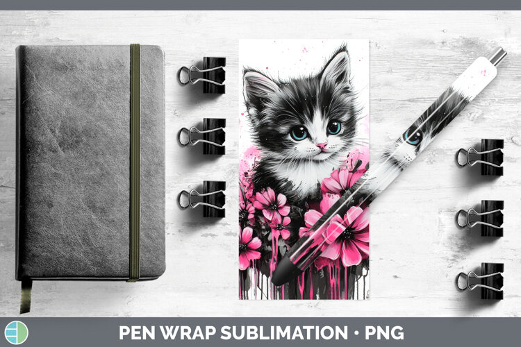 GorgeousAnimals Pink Drips Pen Wrap design.