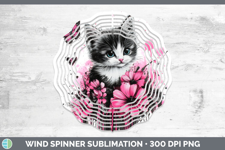 GorgeousAnimals Pink Drips Wind Spinner design.