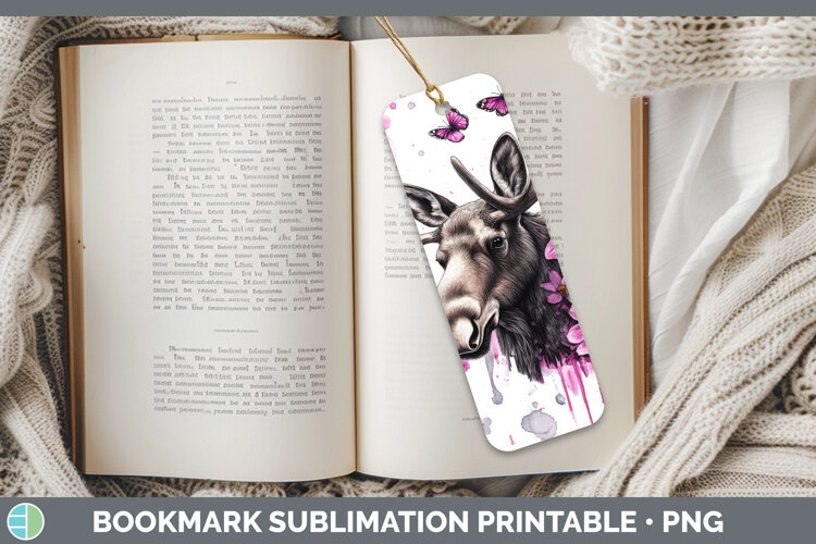 GorgeousAnimals Pink Drips Bookmark design.