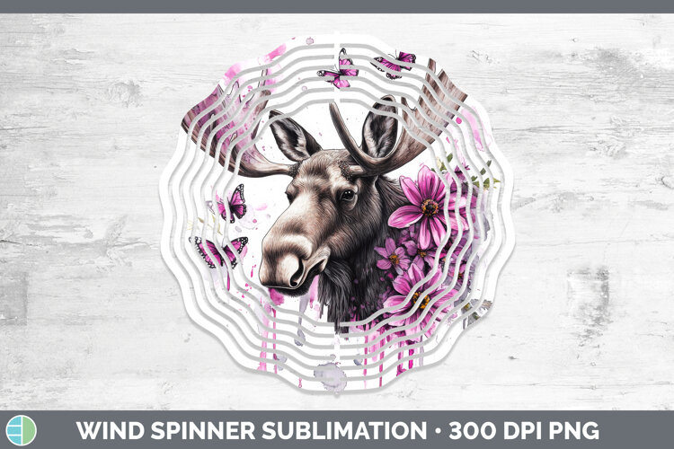 GorgeousAnimals Pink Drips Wind Spinner design.
