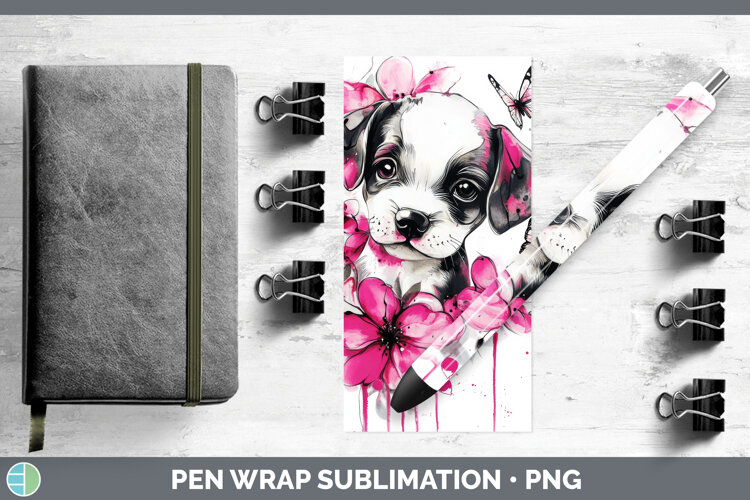 GorgeousAnimals Pink Drips Pen Wrap design.