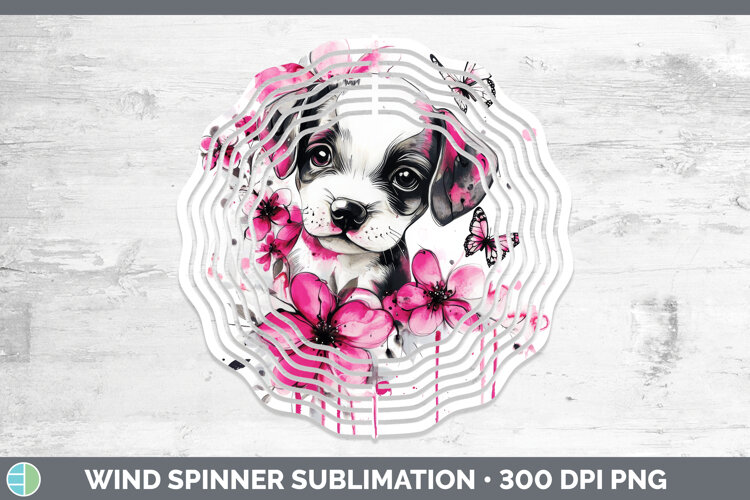 GorgeousAnimals Pink Drips Wind Spinner design.
