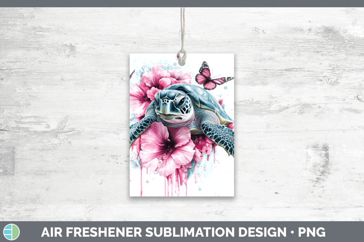 Animals Pink Drips Sea Turtle Air Freshener Sublimation Car