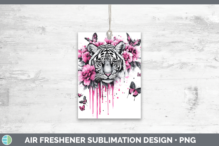 Animals Pink Drips Tiger Air Freshener Sublimation Car Fresh